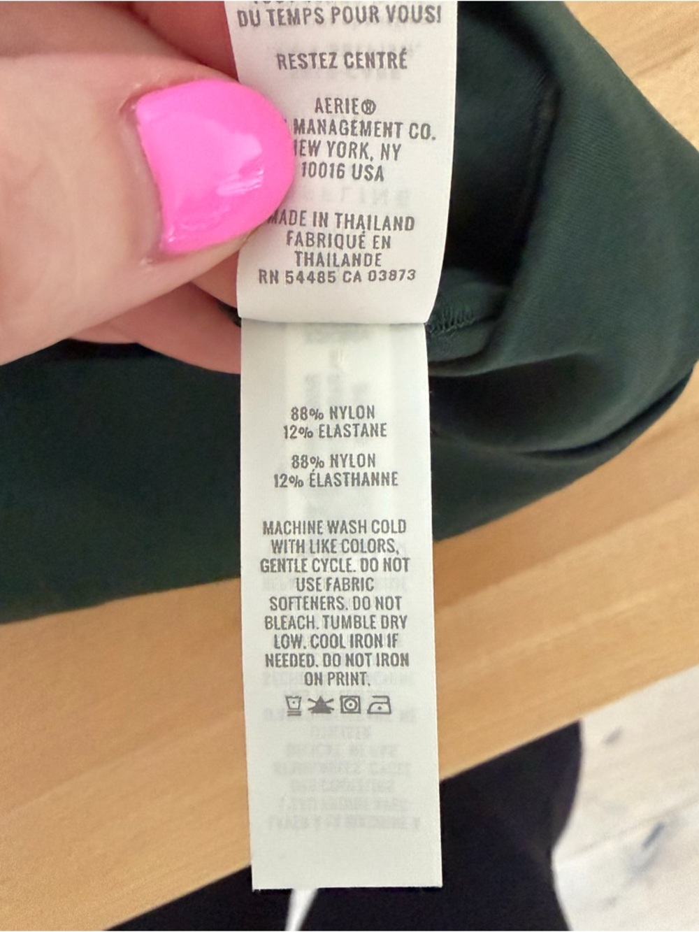 NWOT Offline by Aerie Real Me High Waisted Crossover Flare Legging Green Large - Picture 6 of 6
